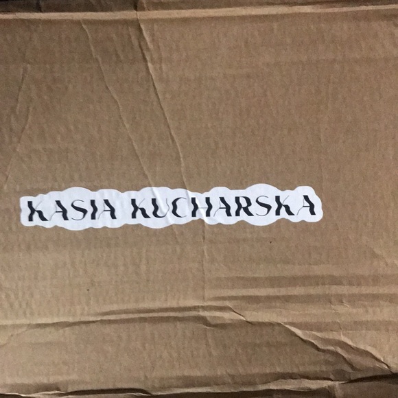 Kasia Kucharska floral flared pants (M) and big floral bib (S) color acid green - Picture 5 of 6